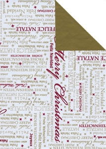 Bogen 70x 100cm, Lingua, rot/gold* Bogen 70x 100cm, Lingua, rot/gold*