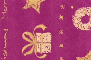 Blm-Papier, 50cm - Classic Christmas, heidelbeer-gold Blm-Papier, 50cm - Classic Christmas, heidelbeer-gold