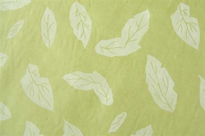 Blm-Papier, 75cm - Blätter, lindgrün