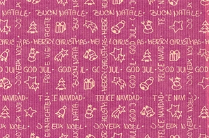 Blm-Papier, 75cm - Christmas Greetings, heidelbeere Blm-Papier, 75cm - Christmas Greetings, heidelbeere