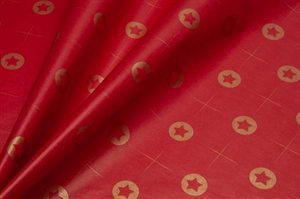 Blm-Papier, 75cm - Star Circle, fiery red - gold Blm-Papier, 75cm - Star Circle, fiery red - gold