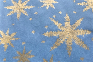 Blm-Papier, 75cm - Deco Stars, blau-gold Blm-Papier, 75cm - Deco Stars, blau-gold