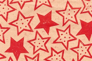 Blm-Papier, 75cm - Festive Stars, rot Blm-Papier, 75cm - Festive Stars, rot