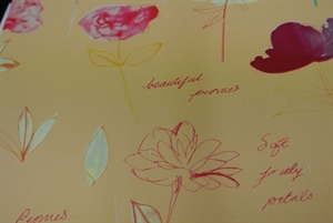 Bogen 70x 100cm, Blumen, orange Bogen 70x 100cm, Blumen, orange