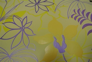 Bogen 70x 100cm, Blume & Farn, gelb Bogen 70x 100cm, Blume & Farn, gelb