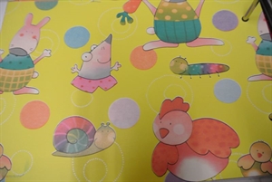 Bogen 70x 100cm, Tiere, gelb Bogen 70x 100cm, Tiere, gelb