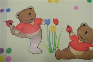 Bogen 70x 100cm, Bär, hellgelb Bogen 70x 100cm, Bär, hellgelb