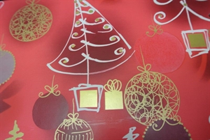 Bogen 70x 100cm, Tanne/ Kugel, rot Bogen 70x 100cm, Tanne/ Kugel, rot