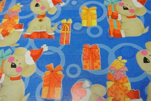 Bogen 70x 100cm, Hund blau, Moda Bogen 70x 100cm, Hund blau, Moda