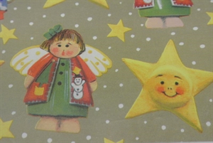 Bogen 70x 100cm, Stern & Frau, gold Bogen 70x 100cm, Stern & Frau, gold