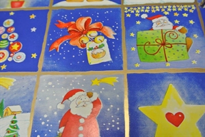 Bogen 70x 100cm, Weihn.-Quadrate, blau Bogen 70x 100cm, Weihn.-Quadrate, blau