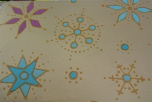 Bogen 70x 100cm, Flocke auf Gold, Moda Bogen 70x 100cm, Flocke auf Gold, Moda