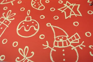 Bogen 70x 100cm, Strichmotiv, rot Bogen 70x 100cm, Strichmotiv, rot