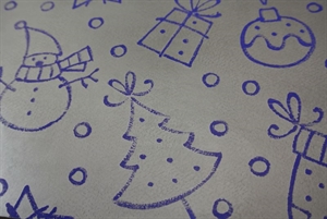 Bogen 70x 100cm, Strichmotiv, blau/silber Bogen 70x 100cm, Strichmotiv, blau/silber