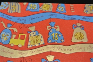 Bogen 70x 100cm, Merry Christmas Girlande, rot Bogen 70x 100cm, Merry Christmas Girlande, rot