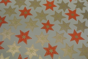 Bogen 70x 100cm, Sterne, gold/orange Bogen 70x 100cm, Sterne, gold/orange