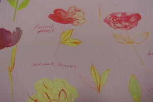 Bogen 70x 100cm, Blumen, rosa Bogen 70x 100cm, Blumen, rosa