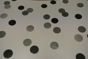 Bogen 70x 100cm, Punkte, weiss met. Bogen 70x 100cm, Punkte, weiss met.