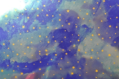 Bogen 70x 100cm, SternenWolke, blau