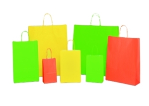 Tragtasche, 18+08 x 24cm - LU, orange% Tragtasche, 18+08 x 24cm - LU, orange%