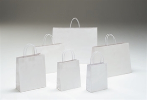 Tasche, B22+10x H27+6cm Stampa, weiss Tasche, B22+10x H27+6cm Stampa, weiss