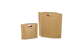 Beutel, Griffloch 52+15x H44cm, braun Beutel, Griffloch 52+15x H44cm, braun