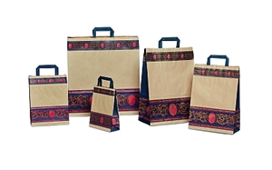 Tasche, B32+17x H45cm Cammeo blu, braun Tasche, B32+17x H45cm Cammeo blu, braun