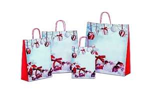 Tasche, B22+10x H29cm Dolomiti, weiss-rot Tasche, B22+10x H29cm Dolomiti, weiss-rot