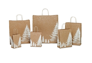 Tasche, B27+12x H37cm Bianco Natale, braun Tasche, B27+12x H37cm Bianco Natale, braun