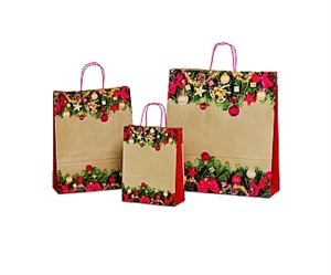 Tasche, B45+15x H49cm Cortina, braun-rot Tasche, B45+15x H49cm Cortina, braun-rot