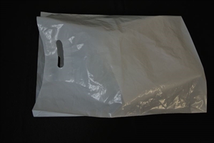 LDPE-Tasche, B48x H52+ 8cm 60my Griffloch, weiss LDPE-Tasche, B48x H52+ 8cm 60my Griffloch, weiss