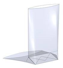 Kreuzbodenb. 35my/ mit Silber-Karton, 100x 220mm, klar Kreuzbodenb. 35my/ mit Silber-Karton, 100x 220mm, klar