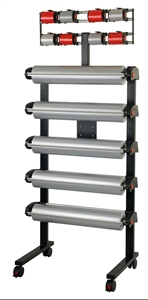 Vario Ständer, fahrbar, komplett 5 Abrollgeräte Vario Ständer, fahrbar, komplett 5 Abrollgeräte