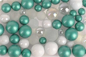 Glaskugeln, 500gr, grün metall Glaskugeln, 500gr, grün metall