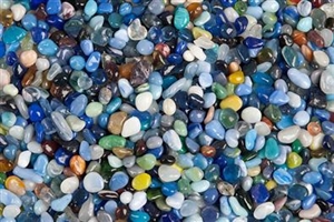 Glassteinchen, 800gr multi, multi blau Glassteinchen, 800gr multi, multi blau
