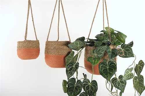 Rundkorb, Sweetgrass Set/3 - Ø20x H21/70cm, orange Rundkorb, Sweetgrass Set/3 - Ø20x H21/70cm, orange