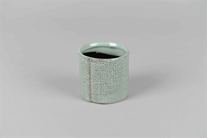 Blumentopf, Style in stone Ø8.5x H8cm, grün Blumentopf, Style in stone Ø8.5x H8cm, grün