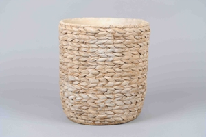 Blumentopf, Toile jute Ø26.5x H27cm, zement Blumentopf, Toile jute Ø26.5x H27cm, zement