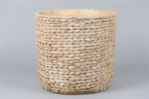 Blumentopf, Toile jute Ø32x H29.5cm, zement Blumentopf, Toile jute Ø32x H29.5cm, zement