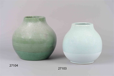 Vase, Curvo Keramik Ø30x H27.5cm, grün