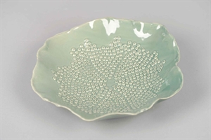 BlumenSchale, rund Curl up Ø26x H5cm, grün BlumenSchale, rund Curl up Ø26x H5cm, grün