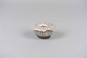 Kerzenhalter, Trompa Keramik 11x H6cm, braun/weiss Kerzenhalter, Trompa Keramik 11x H6cm, braun/weiss