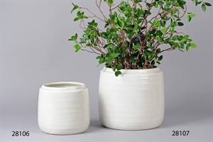 Blumentopf, Reactive Keramik Ø28x H26cm, créme