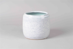 Blumentopf, Reactive Keramik Ø21x H20cm, blau Blumentopf, Reactive Keramik Ø21x H20cm, blau