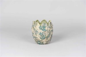Blumentopf, Artishoki Keramik Ø16x H17cm, graublau