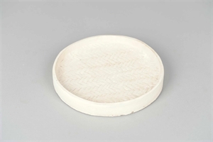 Schale rund, Winnow Zement Ø23 x H3.5cm, weiss Schale rund, Winnow Zement Ø23 x H3.5cm, weiss