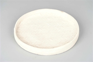 Schale rund, Winnow Zement Ø30 x H3.5cm, weiss Schale rund, Winnow Zement Ø30 x H3.5cm, weiss