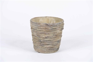 BlumenTopf, Zement Benjeshecke Ø18x H16.5cm, natur BlumenTopf, Zement Benjeshecke Ø18x H16.5cm, natur