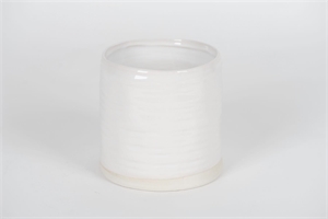 Blumentopf, Brillant Ø18x H17cm, blanc Blumentopf, Brillant Ø18x H17cm, blanc