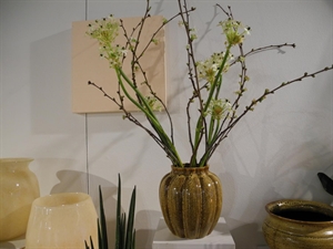 BlumenVase, Miel Ø17x H18cm, honig BlumenVase, Miel Ø17x H18cm, honig